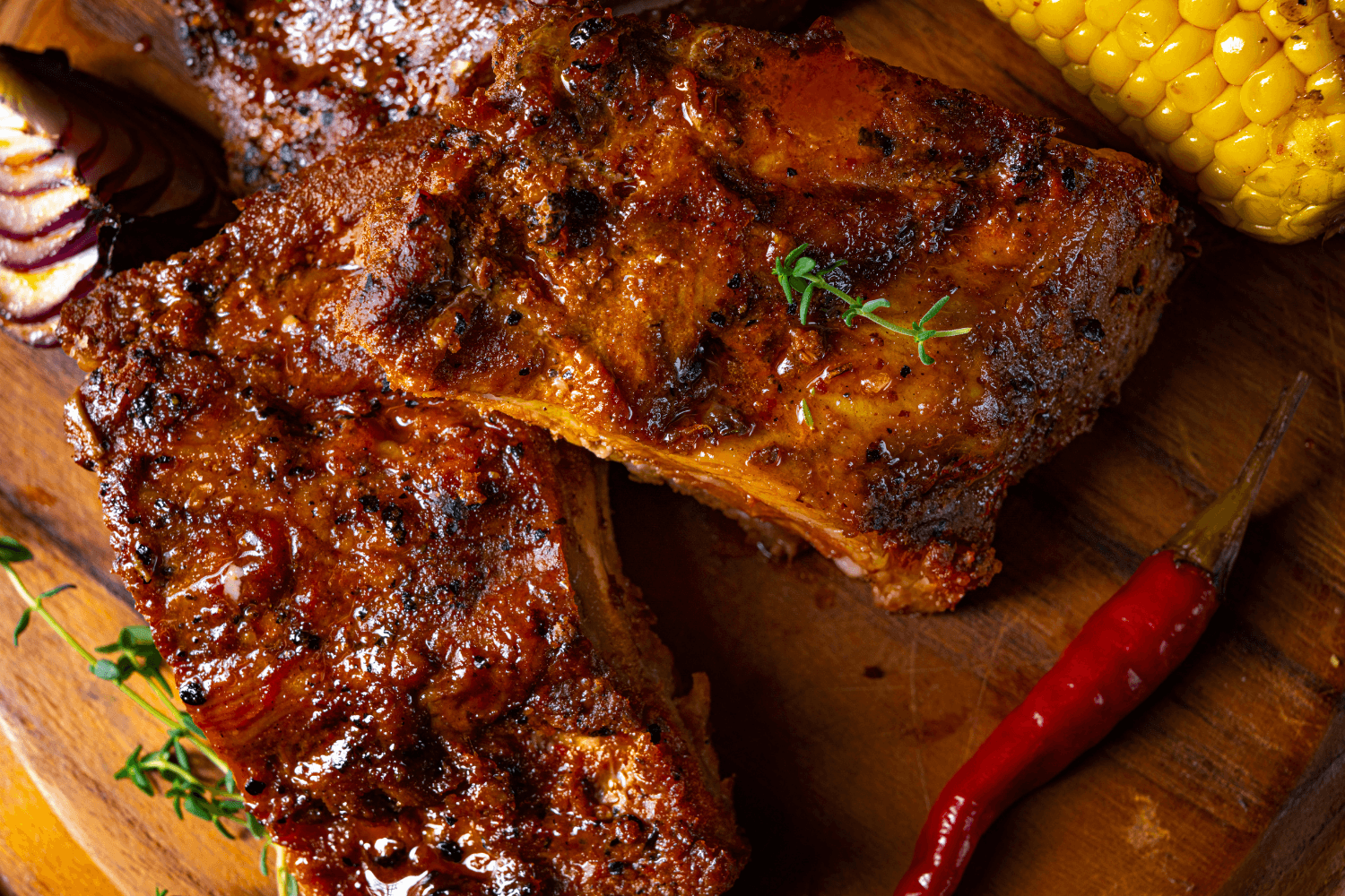 Pivní marinovaná žebra z trouby